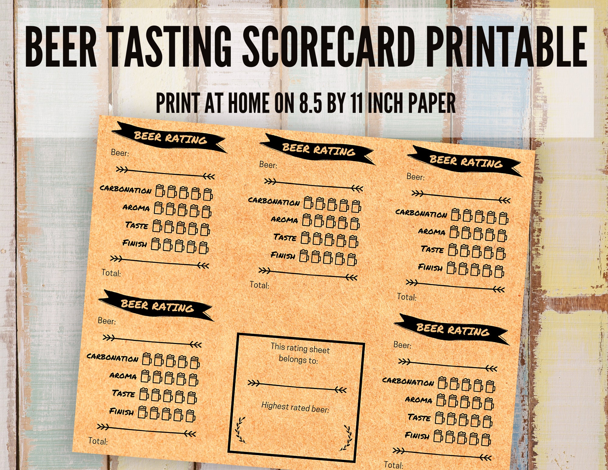 Beer scorecard - Etsy.de