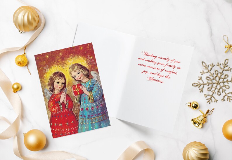 Catholic Christmas Card Set Angel Christmas Cards Christian - Etsy