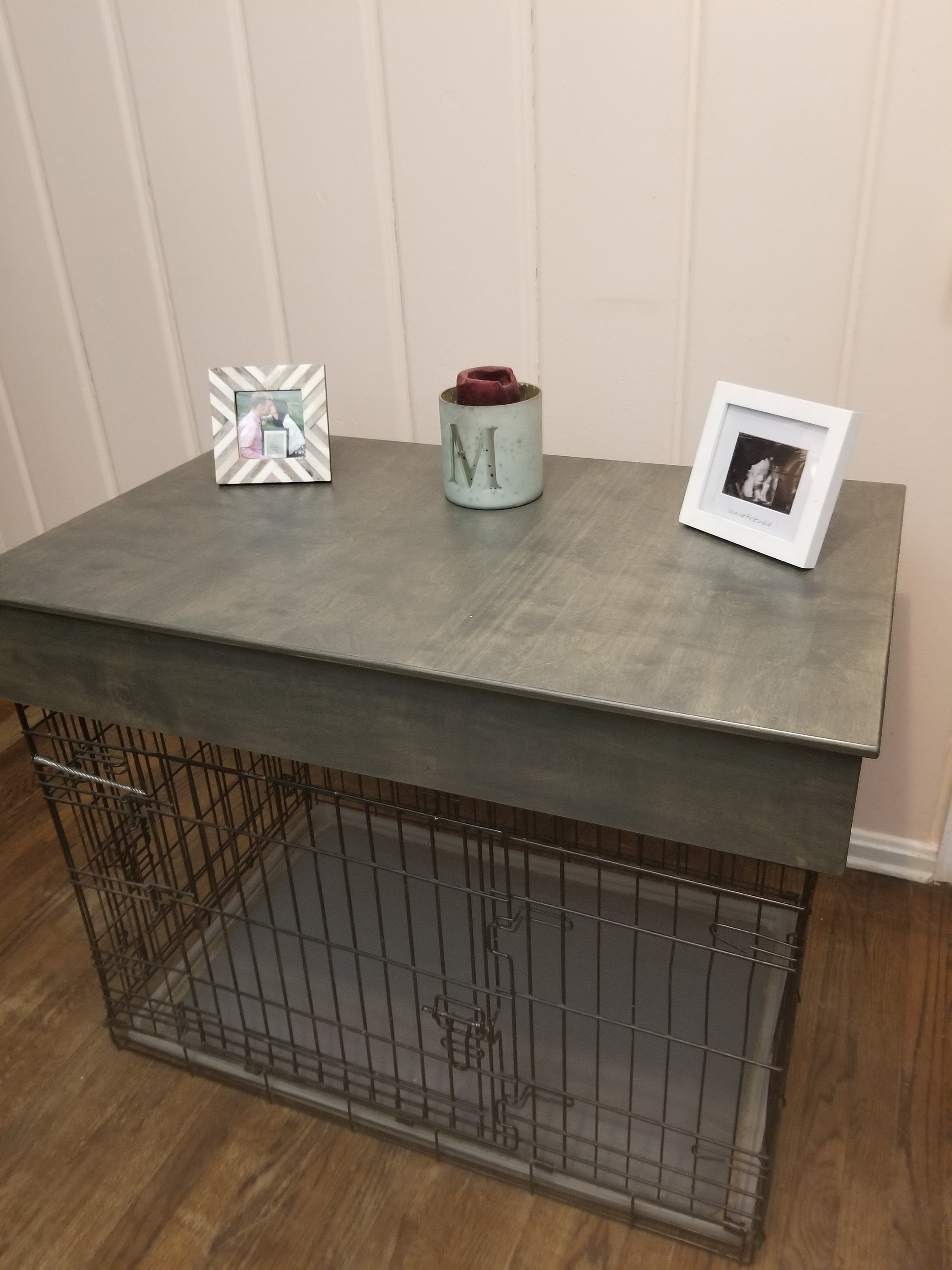 Dog Kennel Wood Table Top Dog Kennel Cover Farmhouse Dog Etsy
