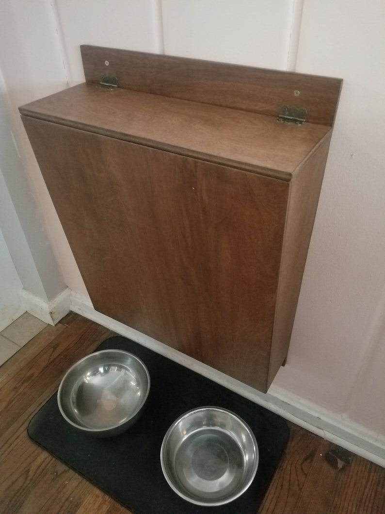 Dog Food Bin Wooden Dog Food Storage Container Dog Food Etsy