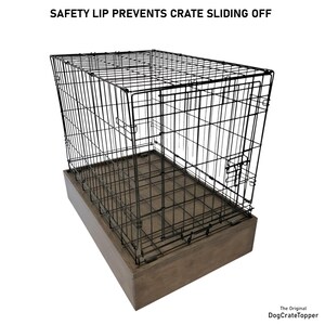 Picture of Modern Edge Wood Dog Crate Base, Walnut Stain, Safety Lip Secure Fit ...