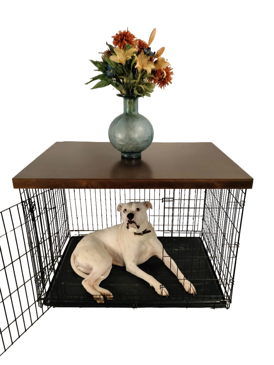 Photo inspiration: Pet Safe Dog Crate Topper Hardwood End Table Photo Inspiration