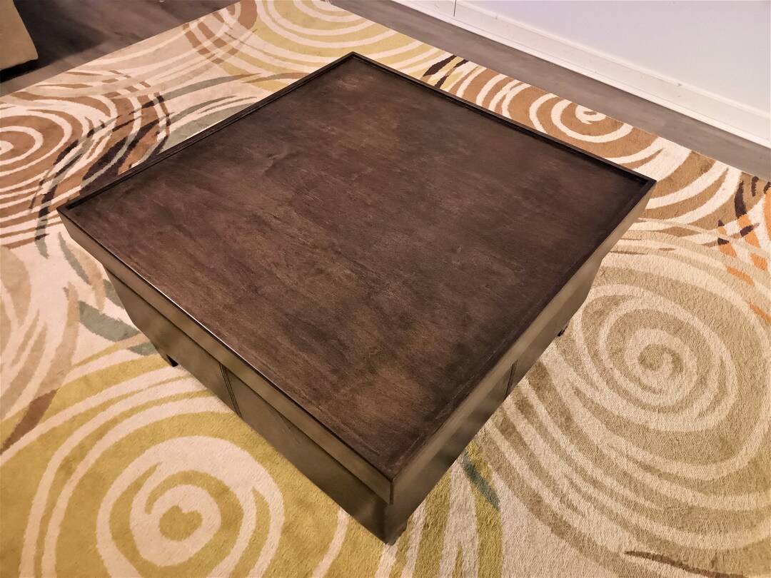 Ottoman Topper Ottoman Coffee Table Sled Tray Over Overlay Etsy