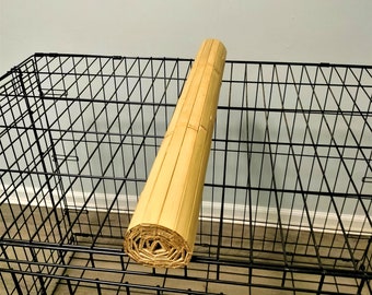 Stylish Bamboo Dog Crate Topper, Multiple Finishes - Stores Easily, Pet-Safe Finish