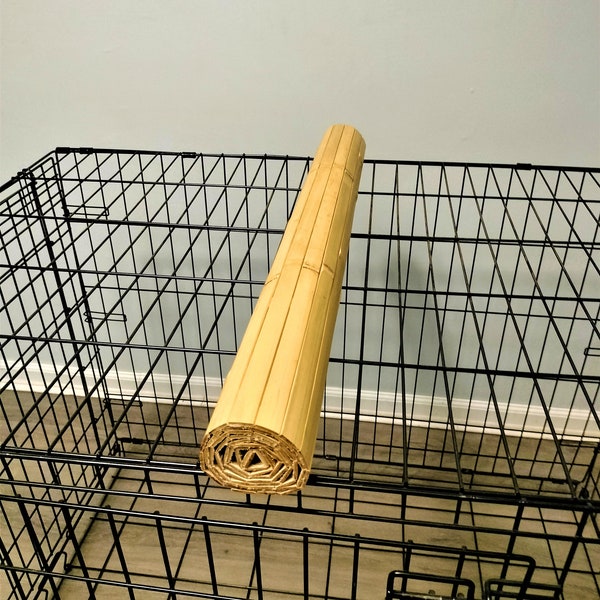 Stylish Bamboo Dog Crate Topper, Multiple Finishes - Stores Easily, Pet-Safe Finish