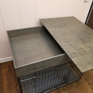 Pet-Safe Dog Crate Topper: Wooden End Table, Kennel Cover