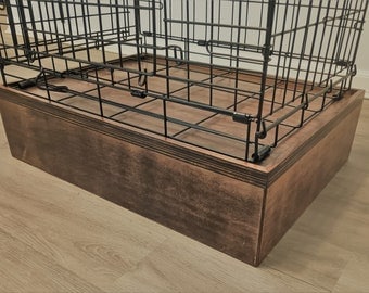 PET SAFE FINISH! | Dog Crate Base | Dog Pet Base Crate Kennel Cage Bed House Playpen End Table Furniture Large Medium Small riser