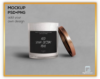 Jar Candle Mockup, Candle Label, JPEG, Jar Label Mockup, Image stock numérique, Candle Mockup, Mockup, Candle, Candle Template, Digital File