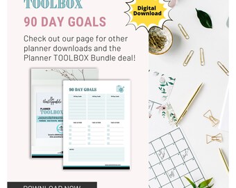 90-day Goal Planner Printable Planner Goal Action Plan Goal Journal ...