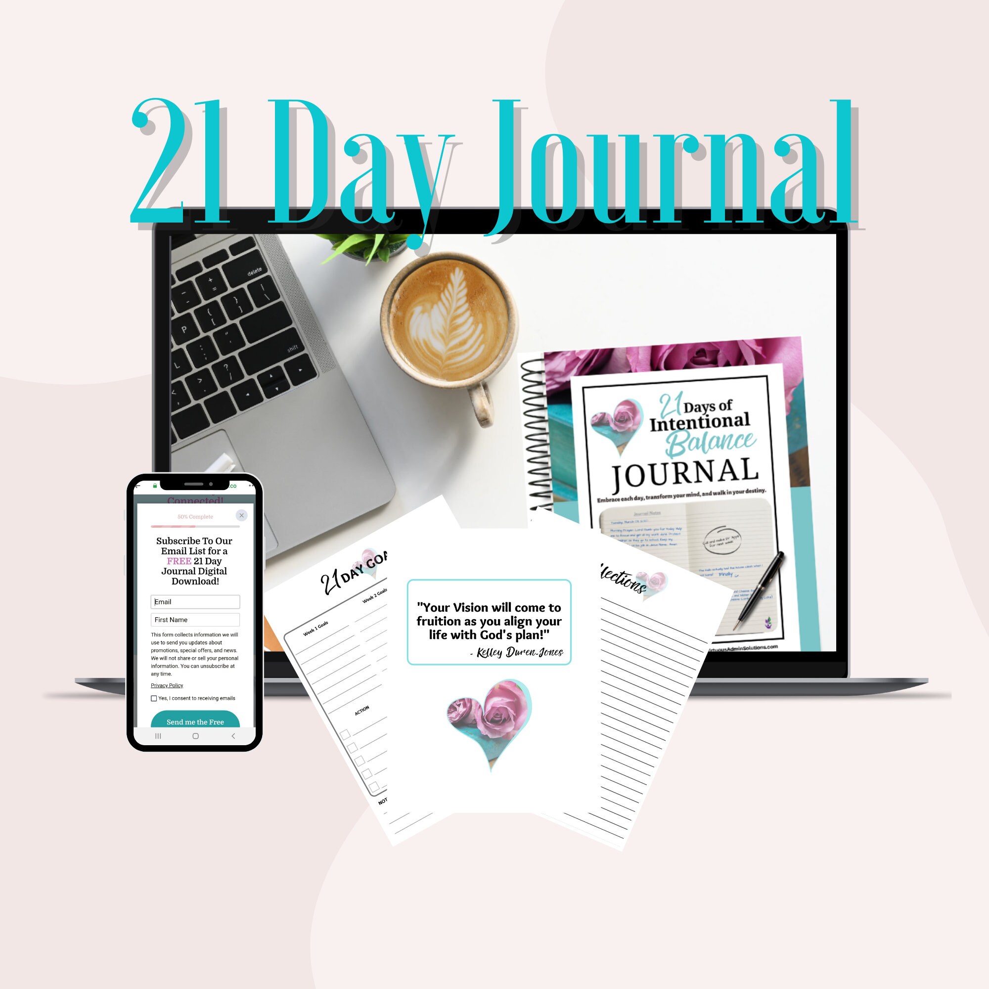 21 Days of Intentional Balance Journal Digital Download Etsy