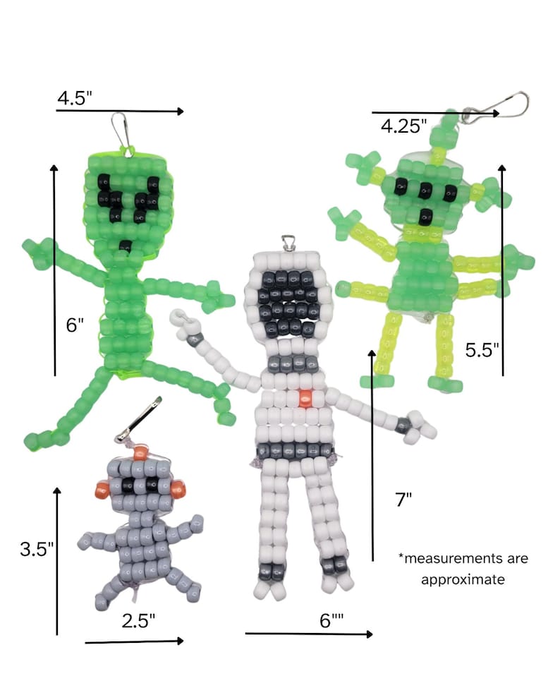 Bead Pattern - Pony Bead Pet PATTERN ONLY - Alien Bead Crafts - Space ...