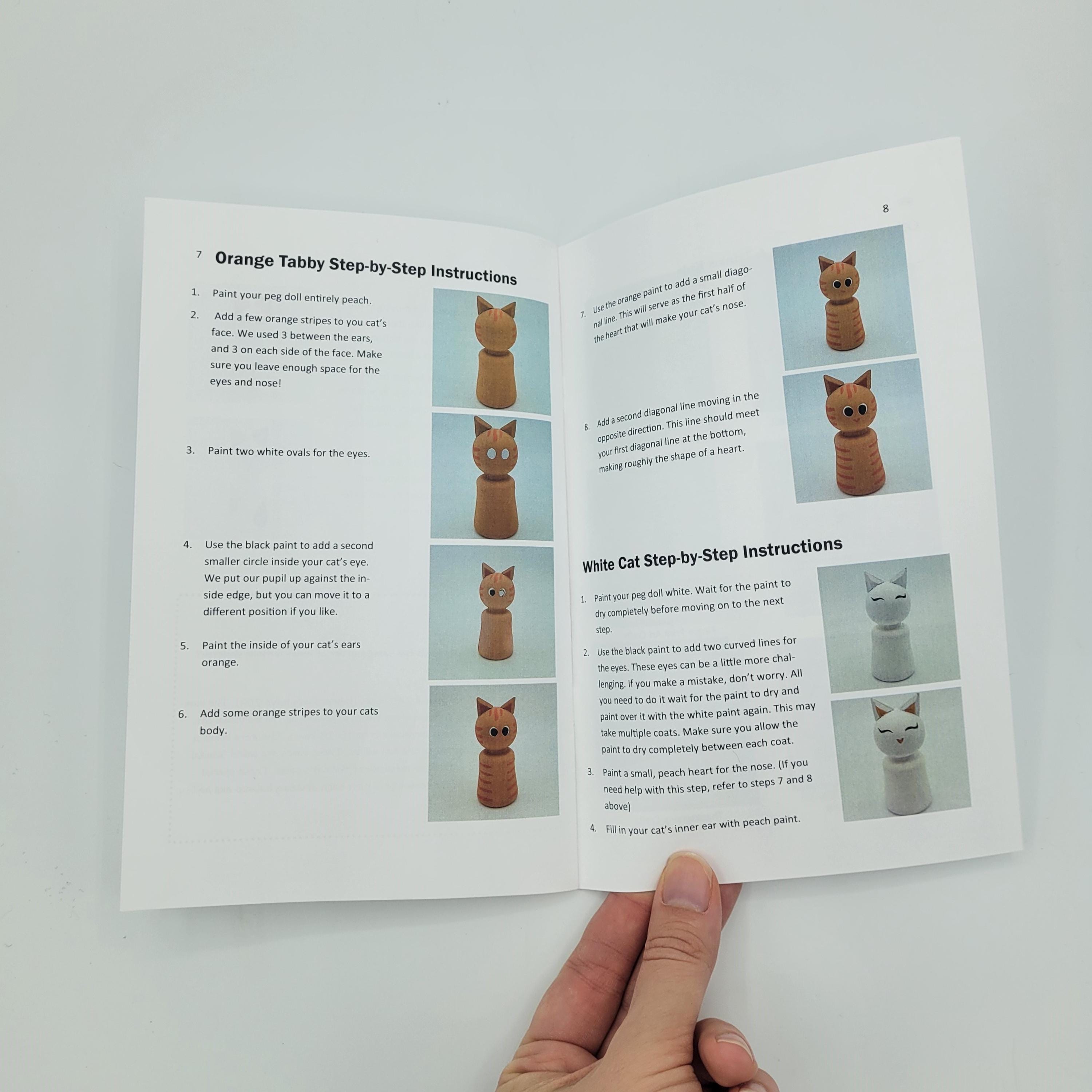 DIY Cat Peg Doll Painting Craft Kit, Gifts for Cat Lovers - Etsy