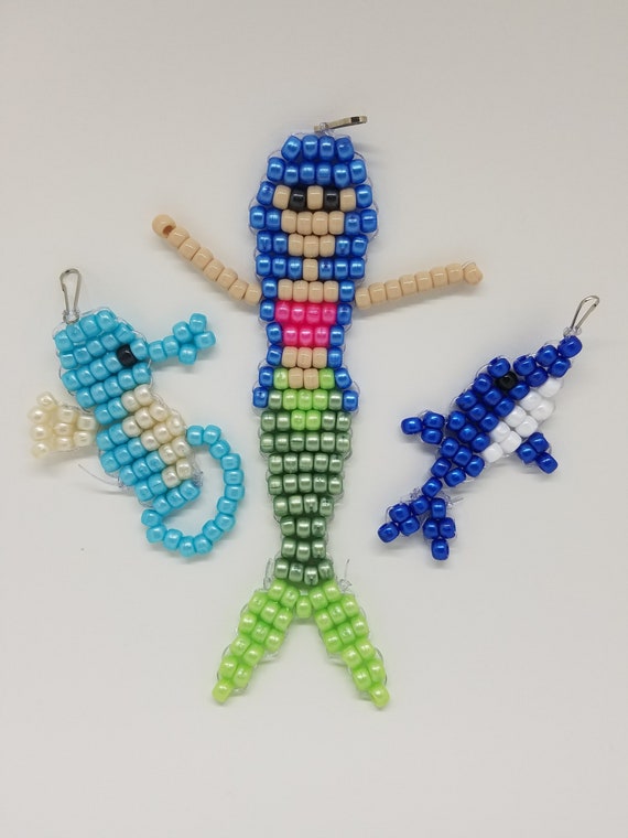 Craft Kits, Mermaid Bead Craft, DIY Kit, DIY Crafts, Gifts for Kids, Craft Kits for Kids, Pony Bead Sets, Kids Toys