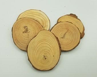 Wood Slices, Natural Pine Wood Slice, 3.5-4.5 Inch Wood Slices, DIY Ornament Making Supplies