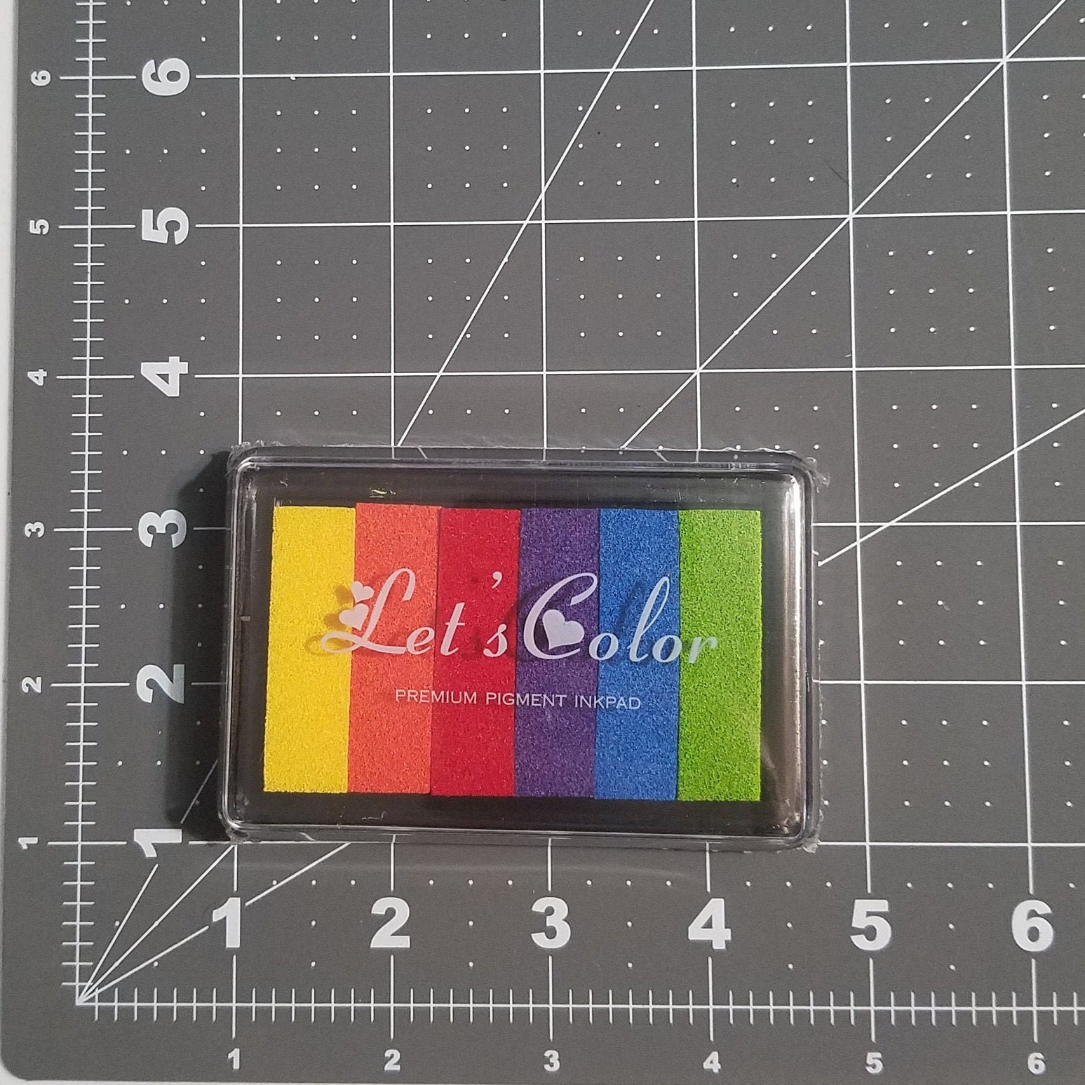 Rainbow Ink Pad, Rainbow Stamp Pad, 3x2 Ink Pad, Rainbow Baby Keepsake,  Bulk Rainbow Ink Pads, 6 Color Ink Pad 