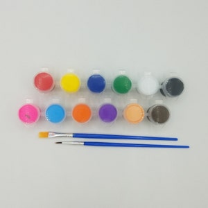 Acrylic Paint Pot Strips With Brush, 5ml Prefilled Paint Pots