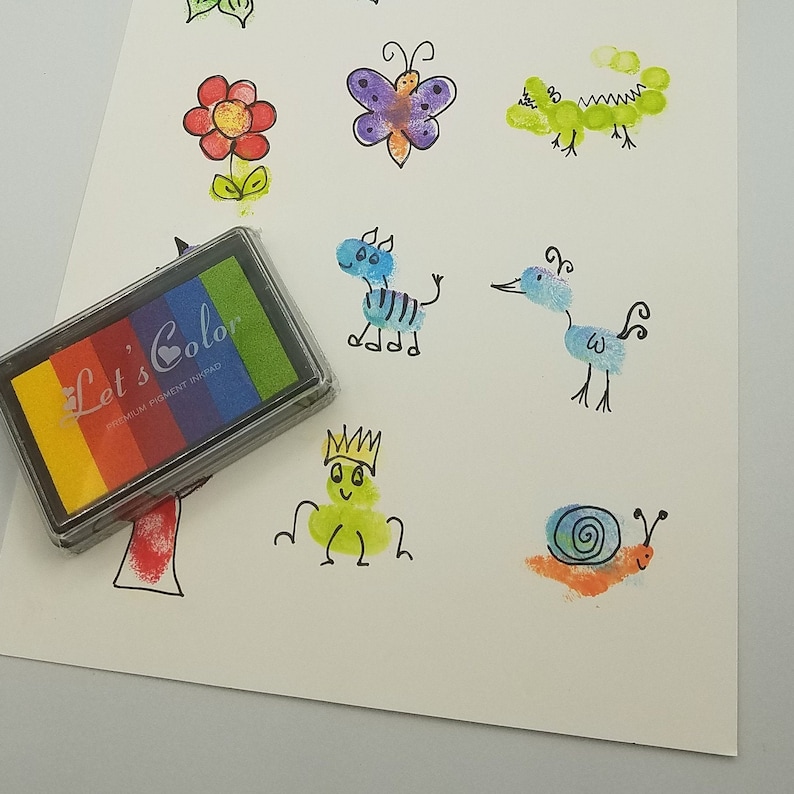 Rainbow Ink Pad Rainbow Stamp Pad 3x2 Ink Pad Rainbow Baby Etsy