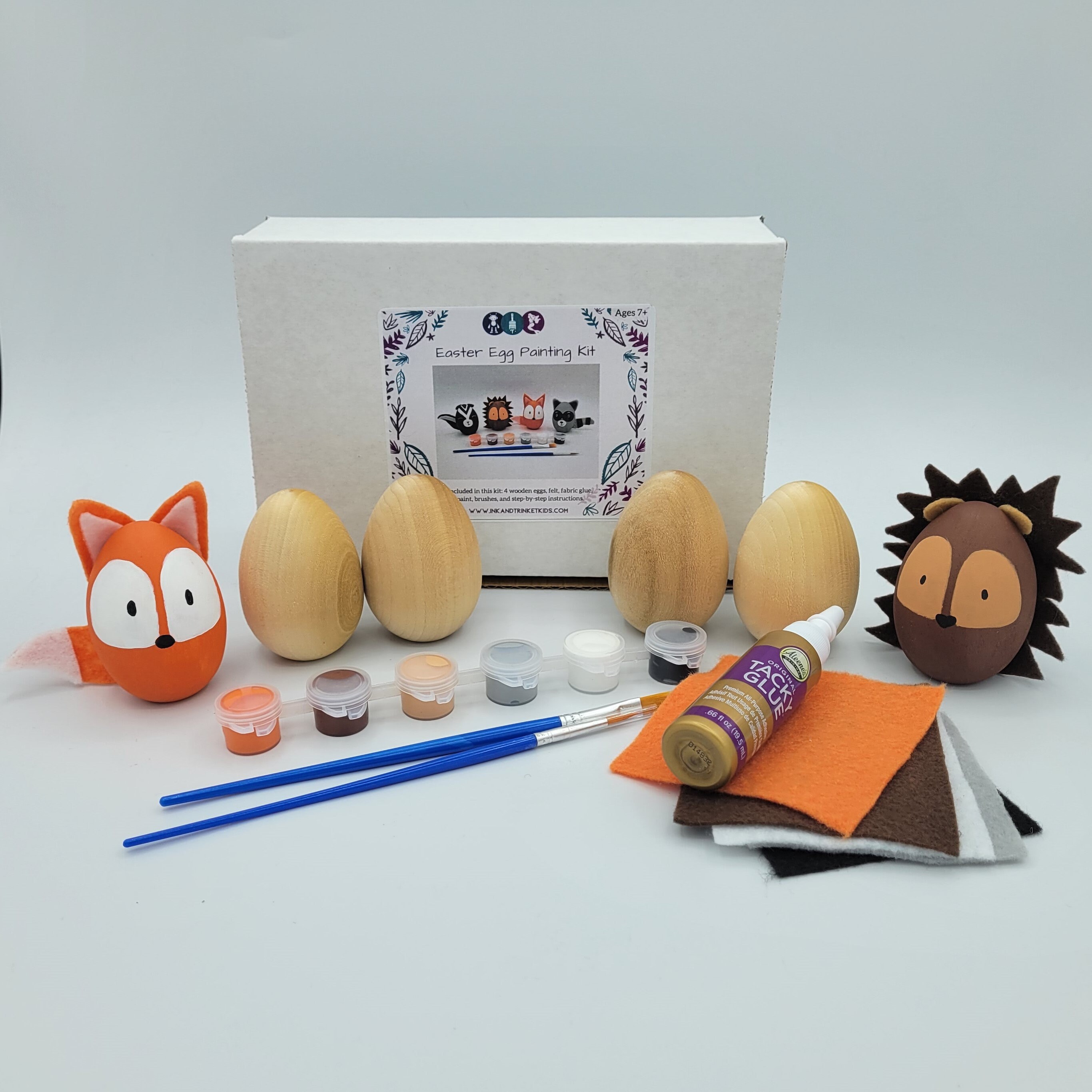 Wooden Egg-Painting Craft Kit
