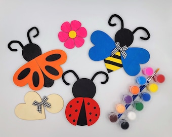 Kit de création d'aimants papillon bricolage, projet de peinture d'insectes