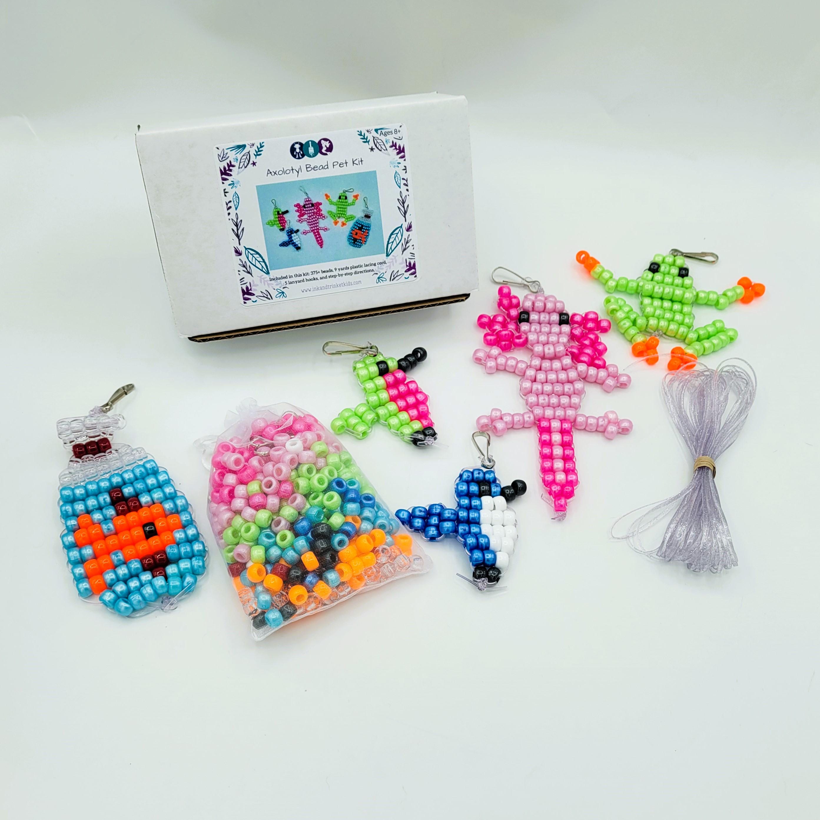 Craft Kits, Axolotl Pony Bead Keychain Kit, Crafts for Adults Craft Kits, Axolotl Pony Bead Keychain Kit, Crafts for Adults