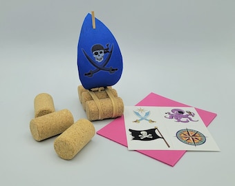 Cork Boat DIY Craft Kit, Kids Party Favor