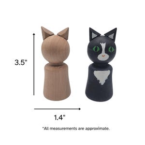 Unfinished Peg Doll Animal Painting Craft, DIY Kids Toy (B Grade) image 2
