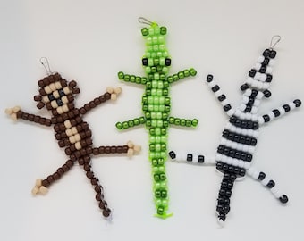 Bead Pattern - Pony Bead Animal PATTERN ONLY - Zoo Animal Bead Craft - Alligator Craft - Monkey Craft - Zebra Craft - Digital Pattern Only