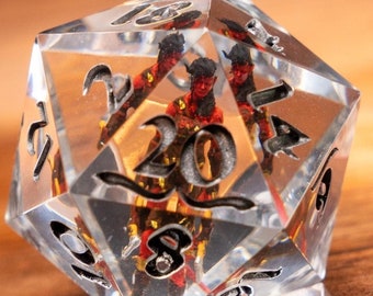 Karlach d20 (Handmade Baldur's Gate Character Die)