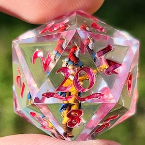 Alfira d20 (Dado de personaje de Baldur's Gate hecho a mano)