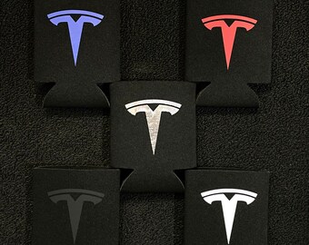 Custom Tesla Drink Cooler Insulator Cozie