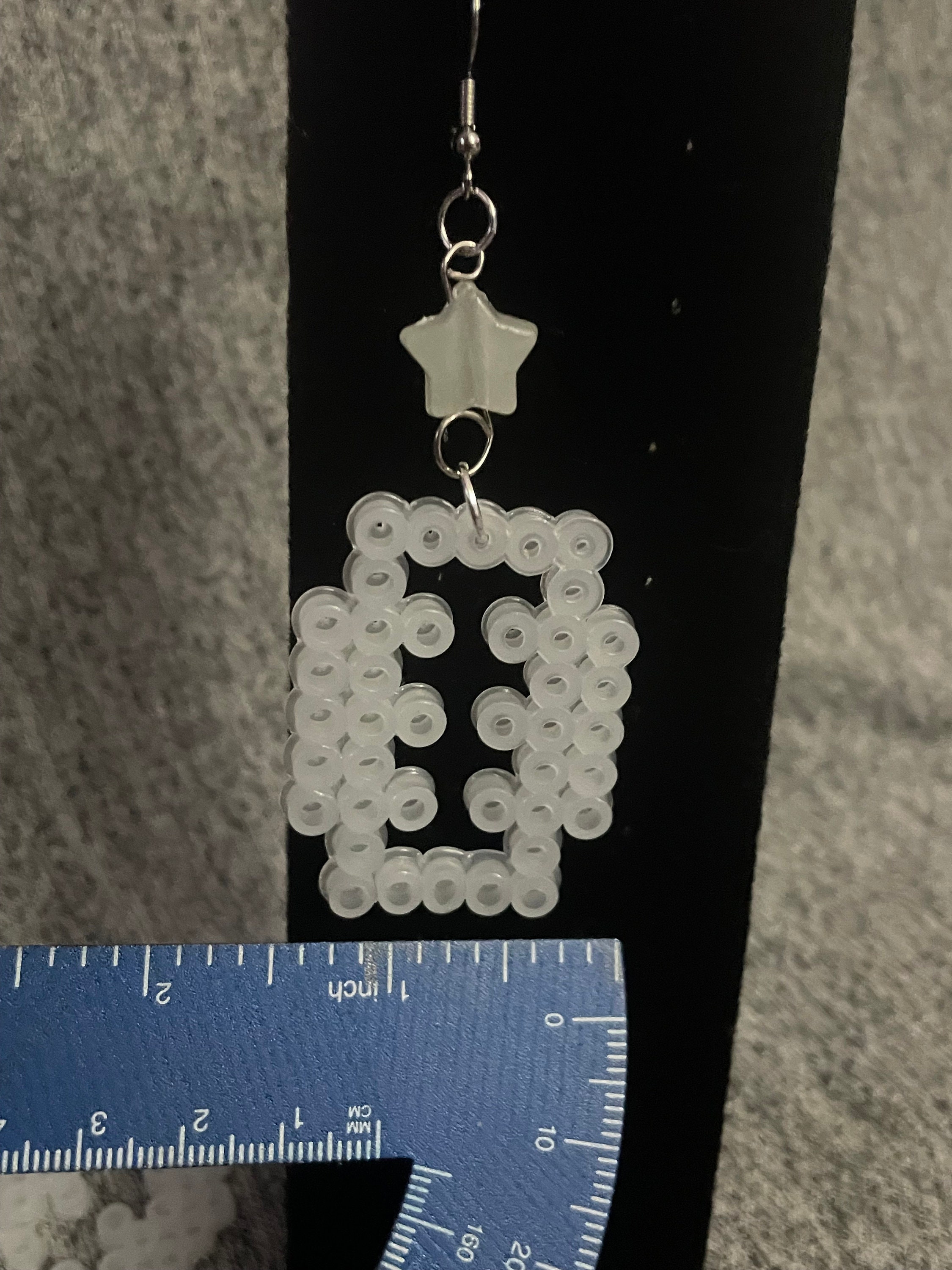 Glow in the Dark Perler Razor Blade Earrings - Etsy