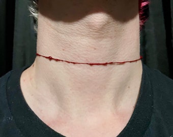 Blood Drop Gothic Vampire Horror Necklace Choker