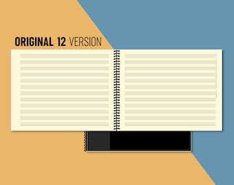 Music Notation Book: Landscape Orientation