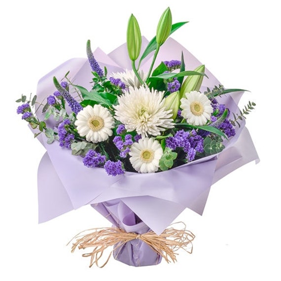 Fresh Luxury Gerberas Flowers Card Free Uk Next Day Delivery Etsy