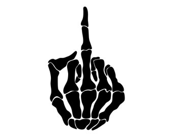 Middle Finger Skeleton SVG