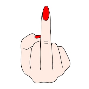 Mittelfinger Frau SVG