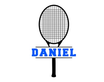 Tennis Split Monogram SVG