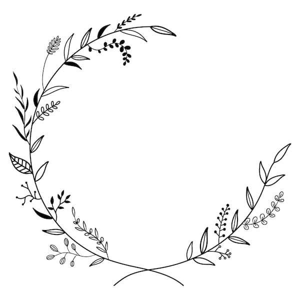 Floral Wreath 1 SVG