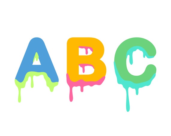 Dripping Alphabet SVG - Etsy
