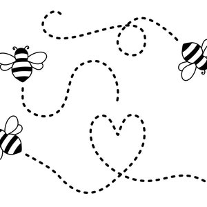 Bee Paths SVG