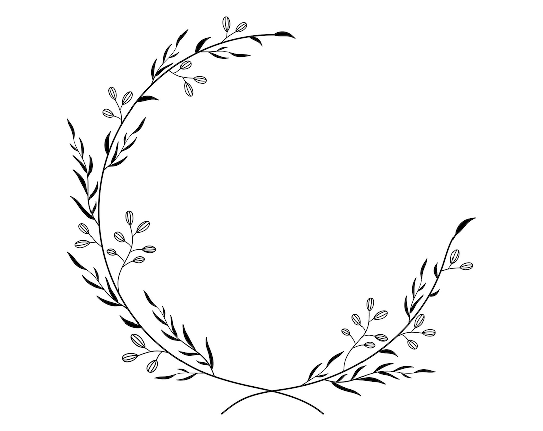 Floral Wreath 2 SVG - Etsy
