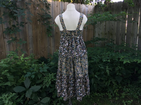 Vintage 1970s Floral Dress, Green Gunne Sax Style… - image 4