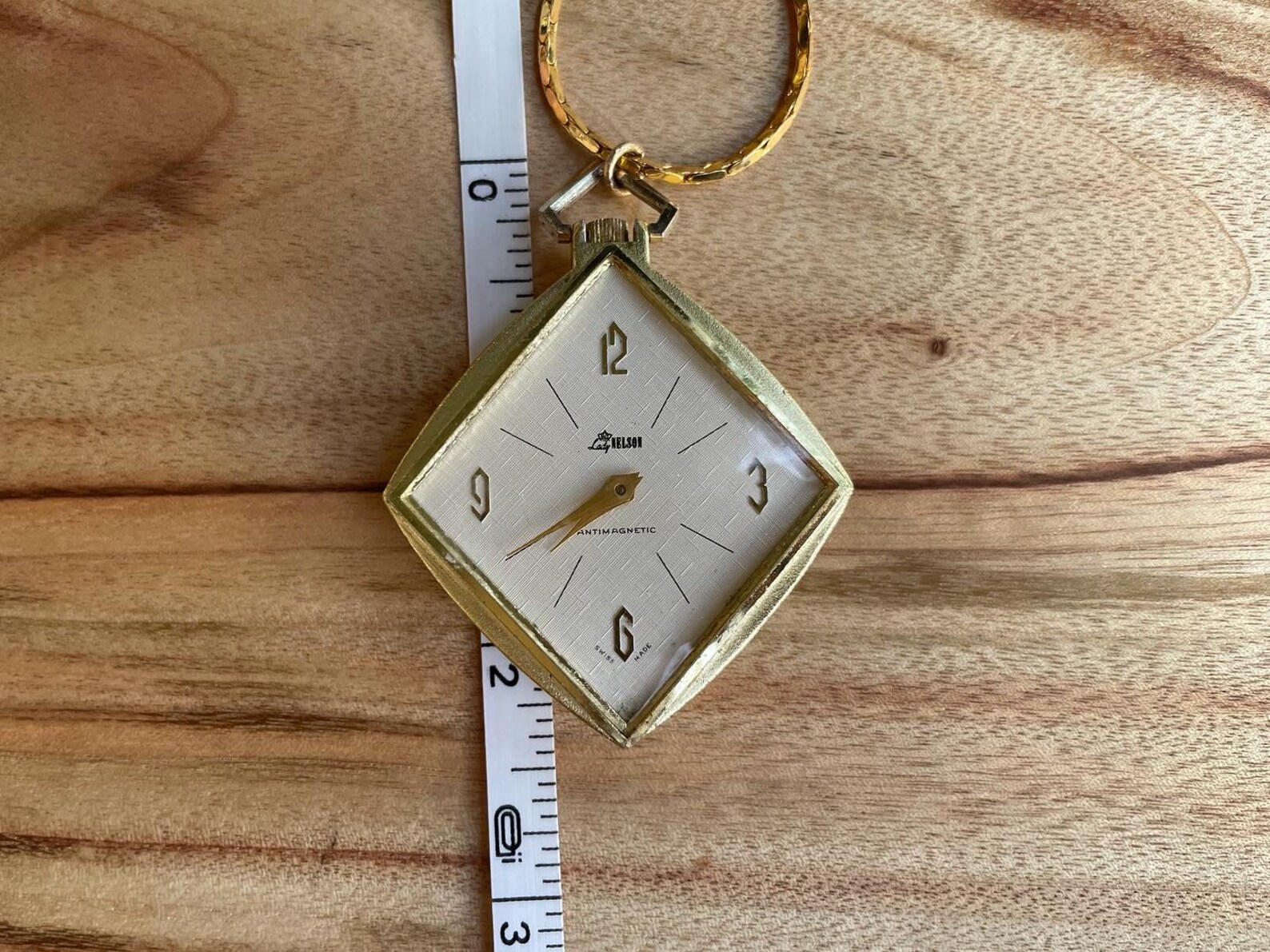 Lady Nelson Watch Pendant Art Deco Mechanical Pocket Watch Etsy
