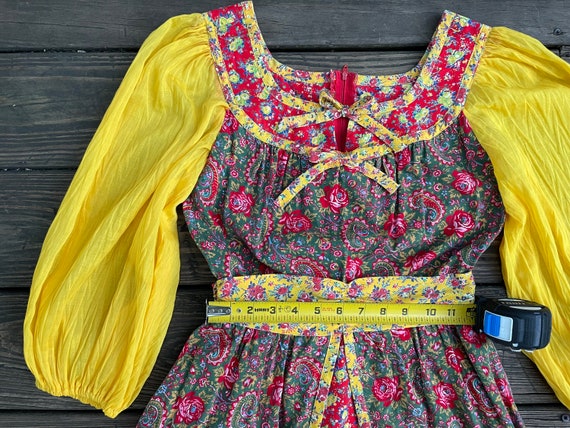 Seventies Jody-T Of California Folk Dress, 1970s … - image 8