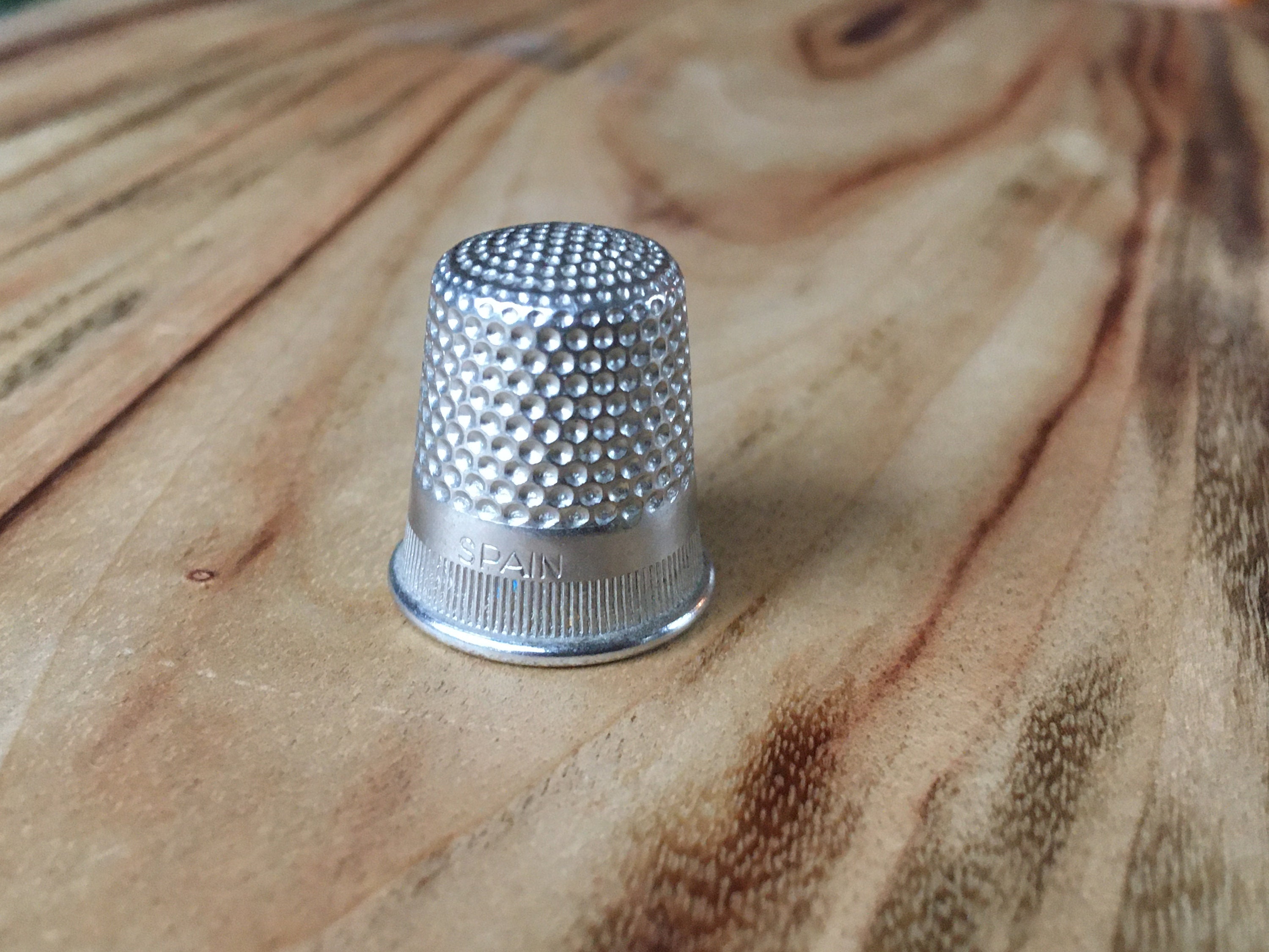 Vintage Size 11 Thimble Spain Silver Tone Spanish Thimble Etsy