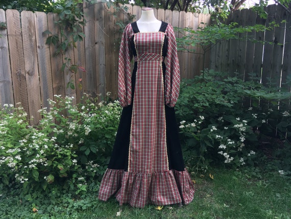 Jodi T Maxi Cottagecore Dress, Gunne Sax Style, Vi