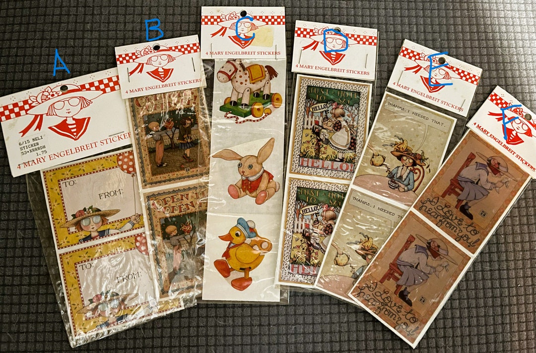 Six Packets NIP Mary Engelbreit Stickers Choose One Or Multiple Packs Six packets nip mary engelbreit stickers choose one or multiple packs