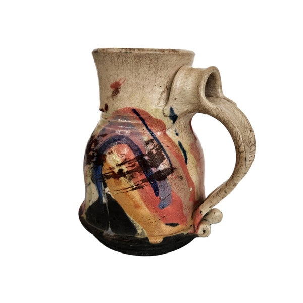 Paint splatter mug artistic decor paintbrush holder pottery artsy knick knack decor artist gift art studio