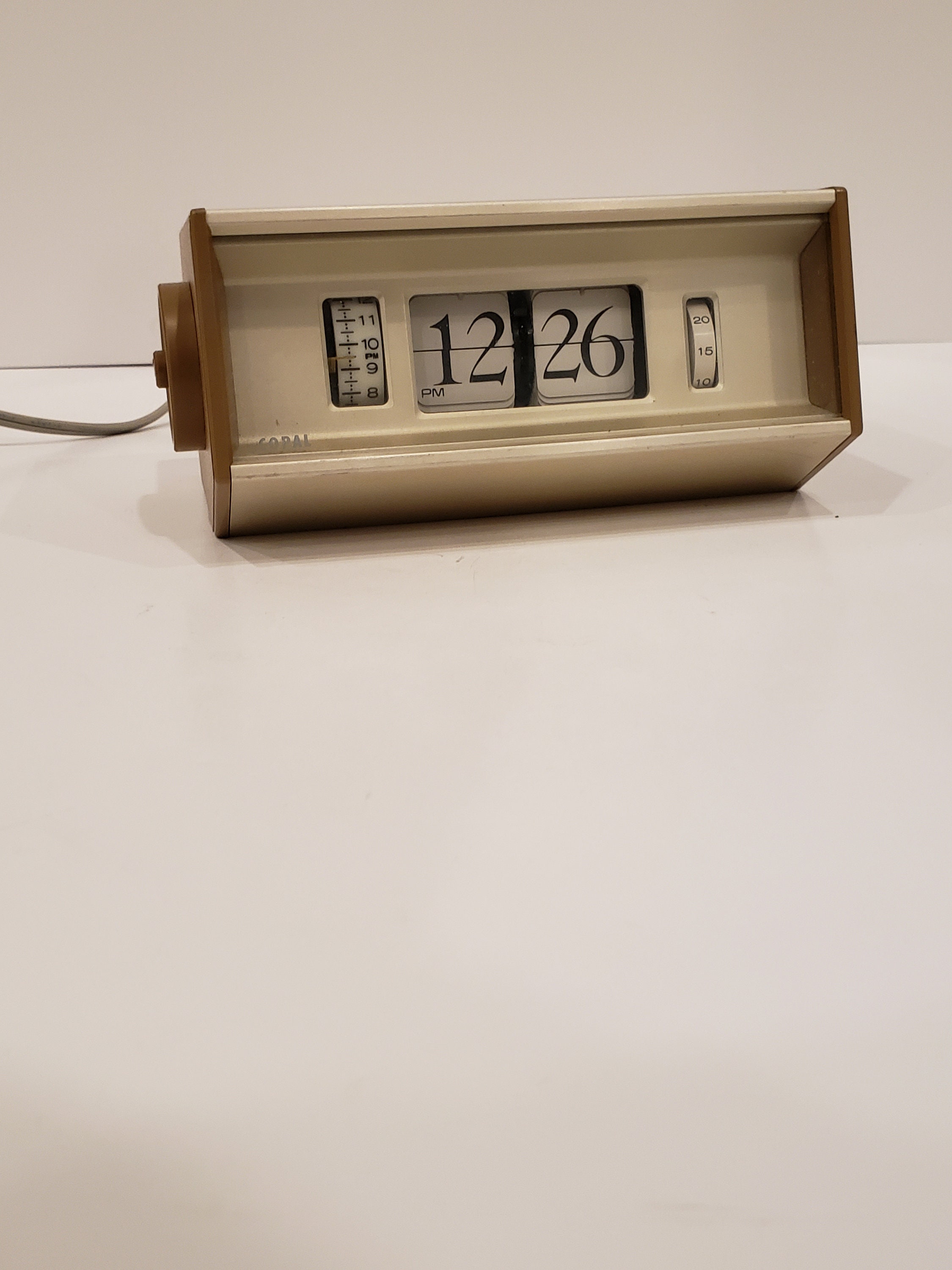 Copal Flip Card Clock Mcm Mid Century Modern Neutral Knick Etsy