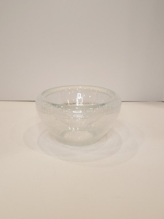 Double Walled Glass Bowl Controlled Bubble Convex Concave Etsy